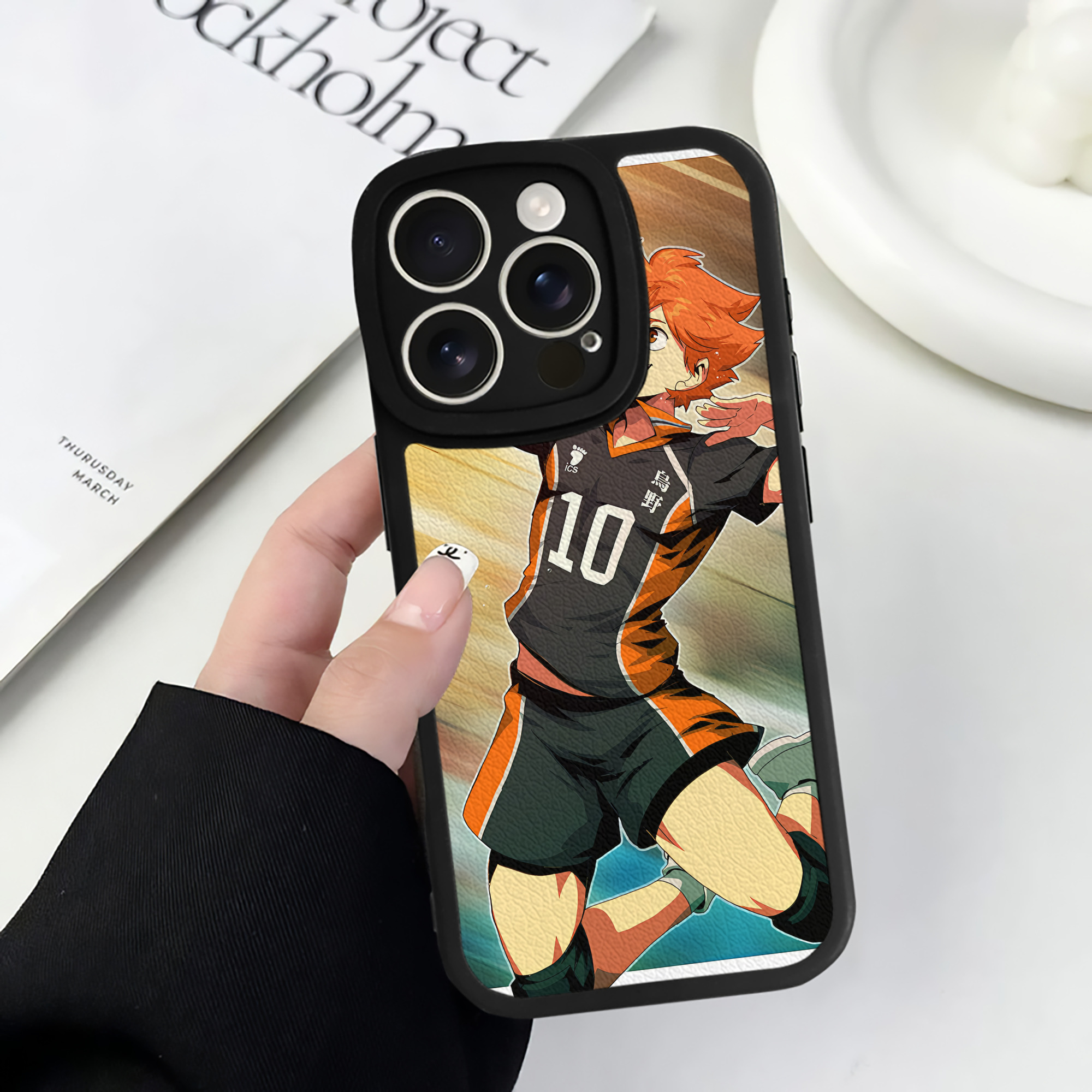 （画像用） ハイキュー!! Haikyu!! 【iPhone 16シリーズ対応】シリコンスマホケース（レザー調） 材質：シリコン
